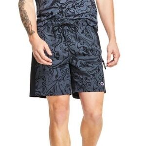 Champion Mens Gray Printed Nylon Casual Shorts NWT